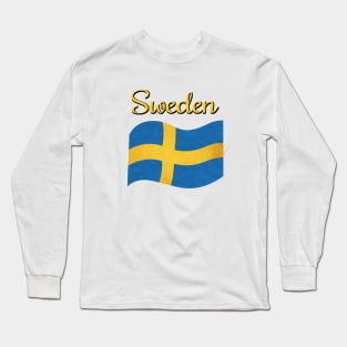 The flag of Sweden Sverige Long Sleeve T-Shirt